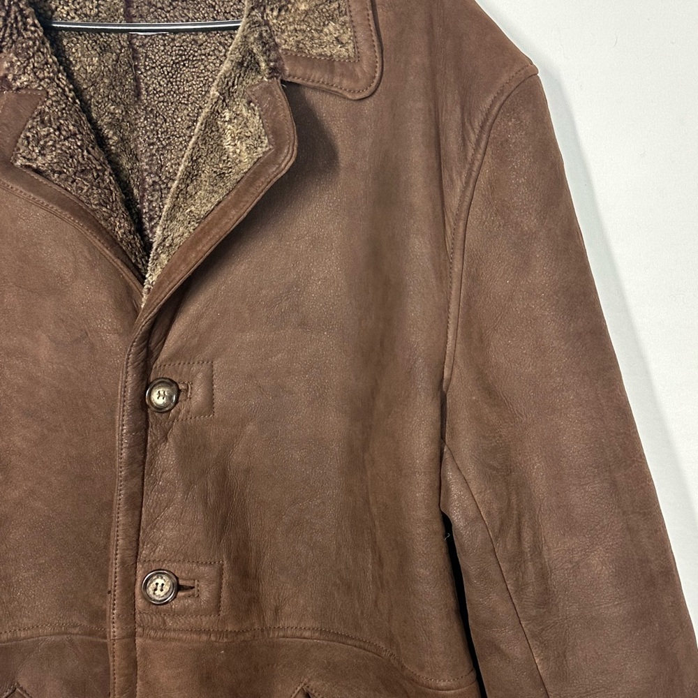#2644 vintage leather mens jacket Made by PIEL Juan Pina size 52 - Picture 4 of 16
